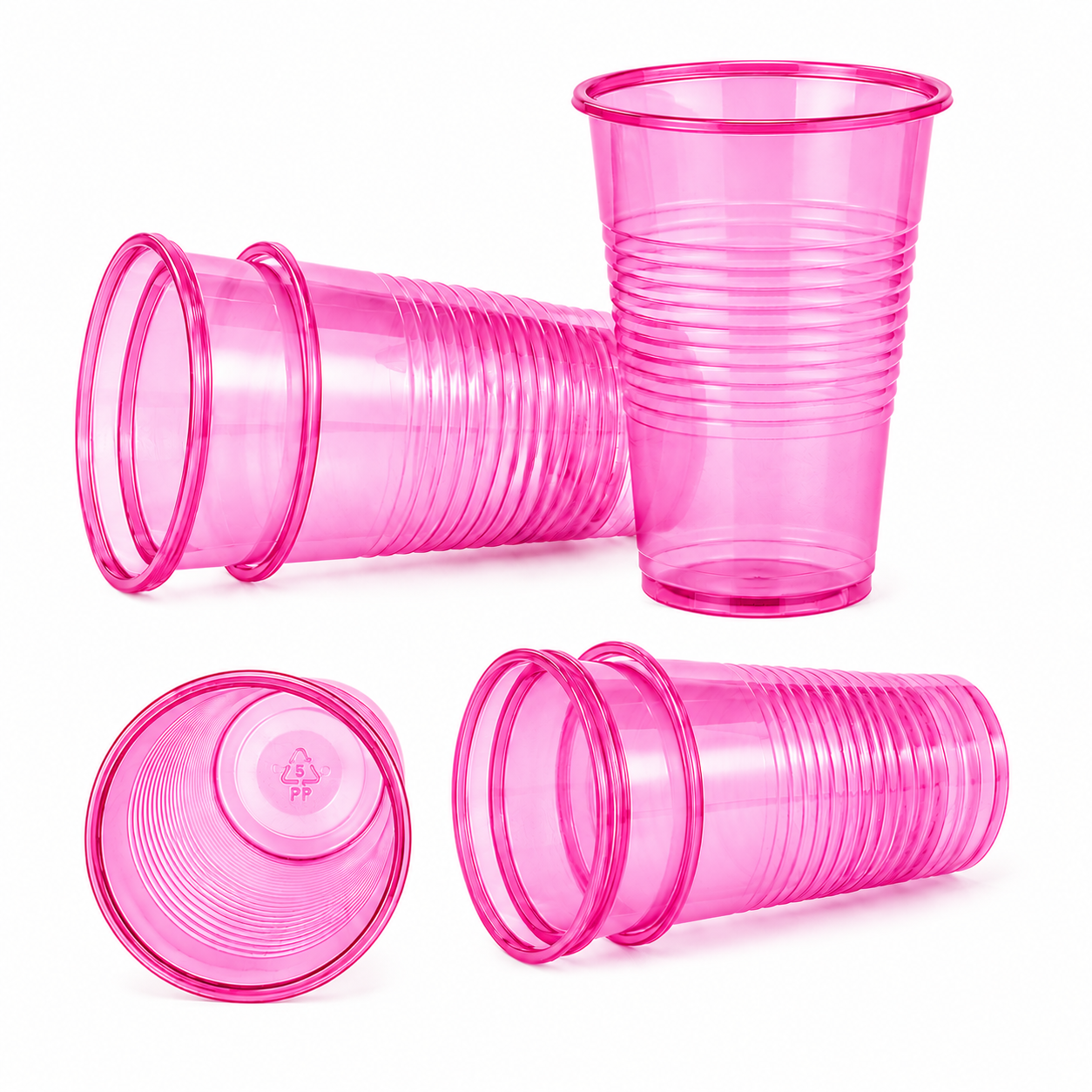 Assorted Coloured Transparent 16oz Plastic Glass (Pack of 10) - Image 4