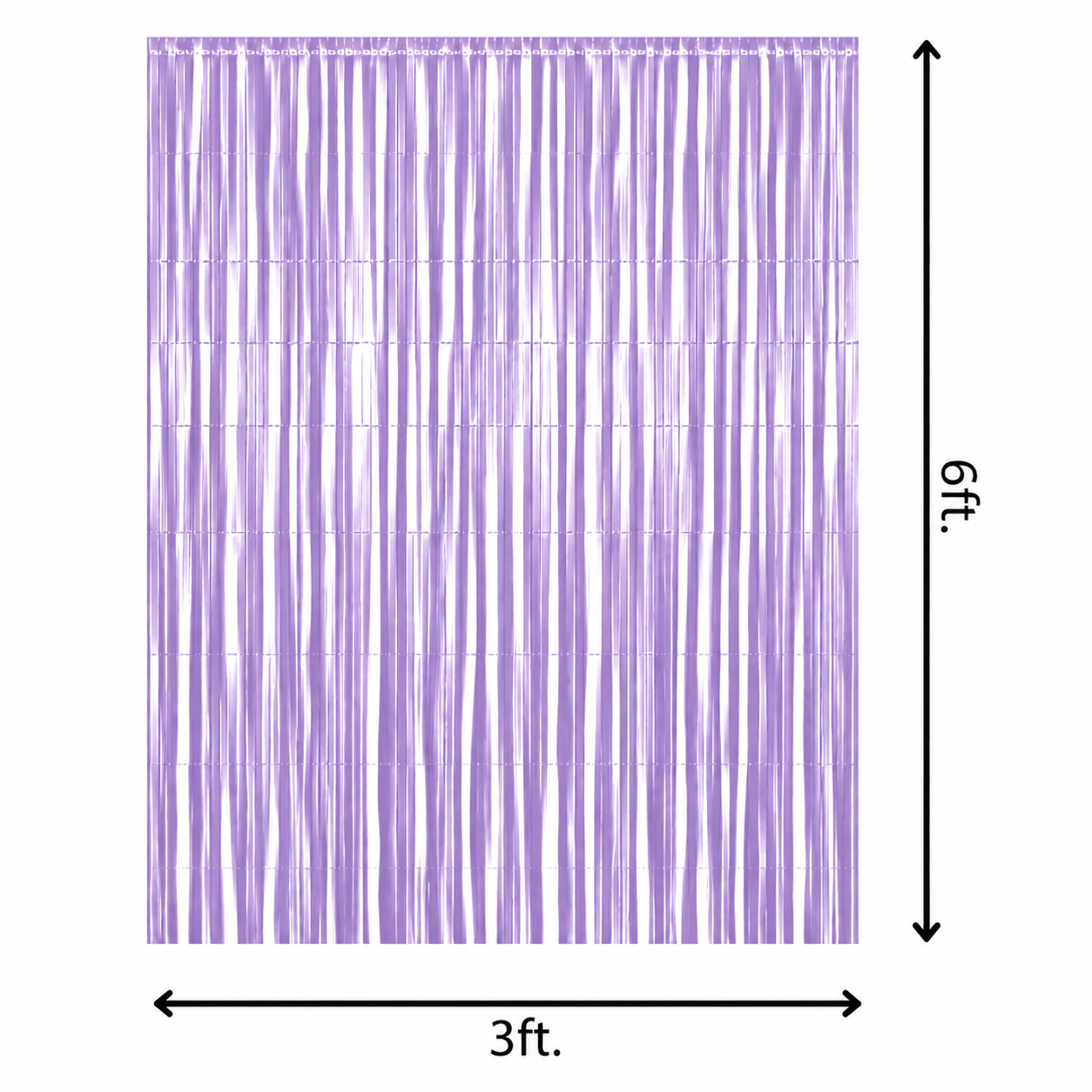Pastel Purple Fringe Foil Curtain