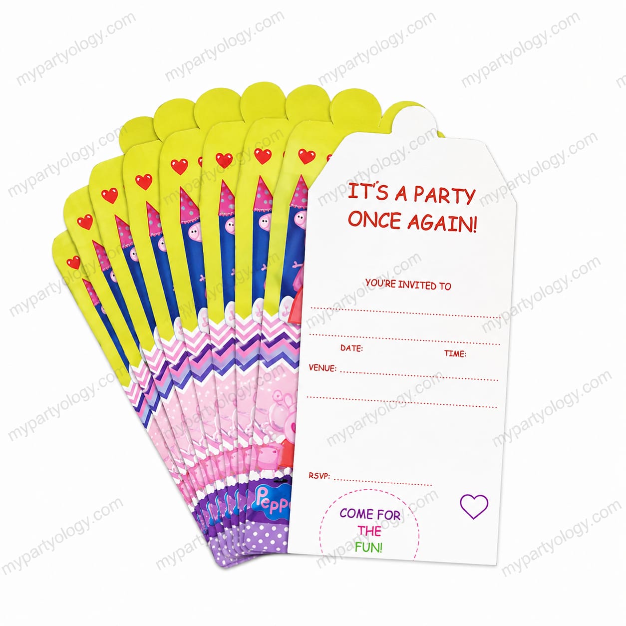 Peppa Pig Invitation Cards (Pack of 10)