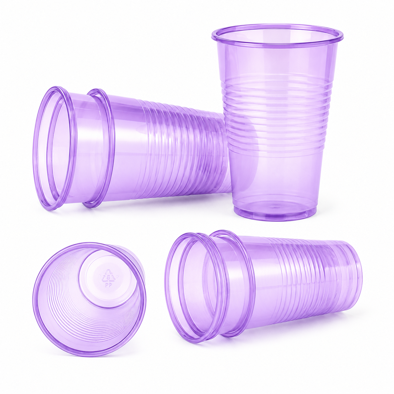 Assorted Coloured Transparent 16oz Plastic Glass (Pack of 10) - Image 6