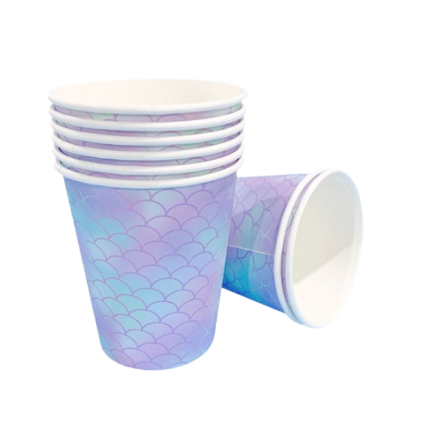 Mermaid Paper Cups Set (8 Pack)