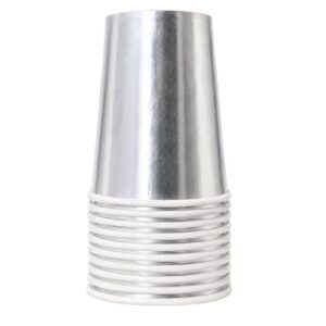 Silver 9oz Metallic Paper Cups (10 Pack)