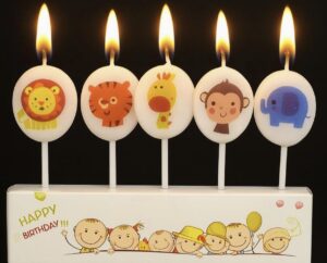Jungle Theme Candles (Pack of 5)