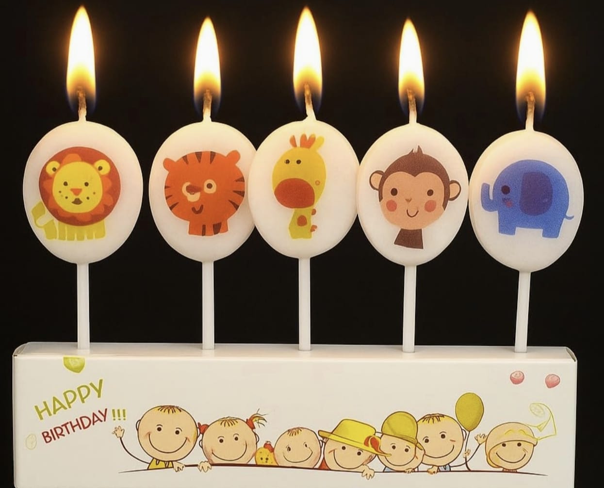 Jungle Theme Candles (Pack of 5)