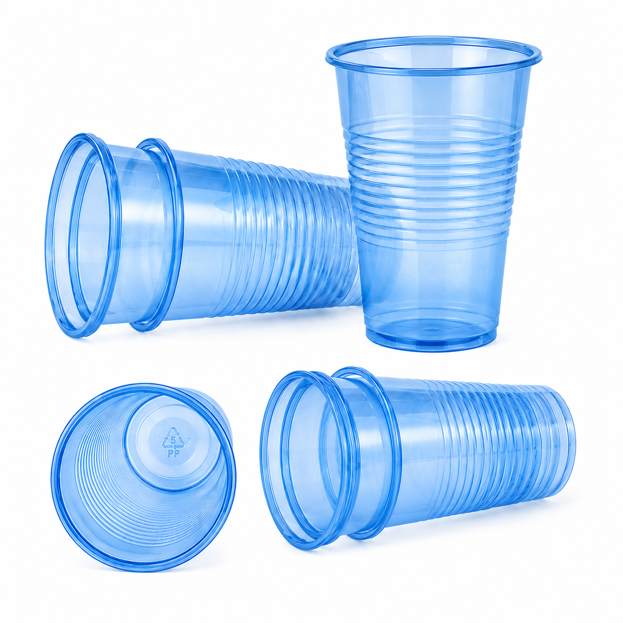 Assorted Coloured Transparent 16oz Plastic Glass (Pack of 10) - Image 3