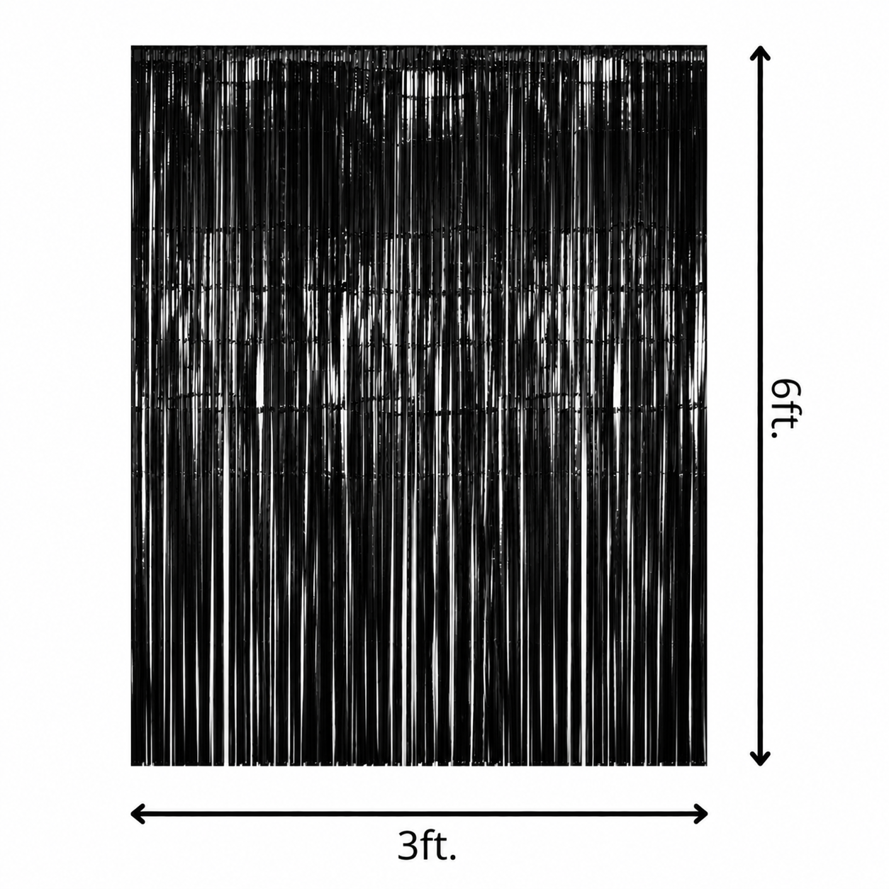 Metallic Black Foil Curtain