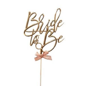 Bride to Be Cursive Cake Topper