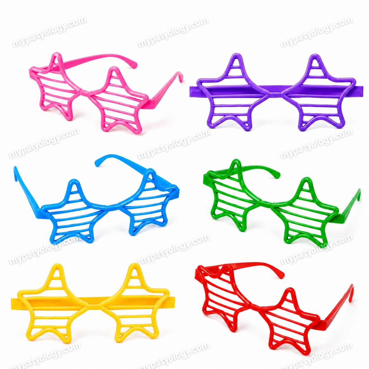 Colourful  Star Shutter Plastic Goggle ( Pack of 6 )