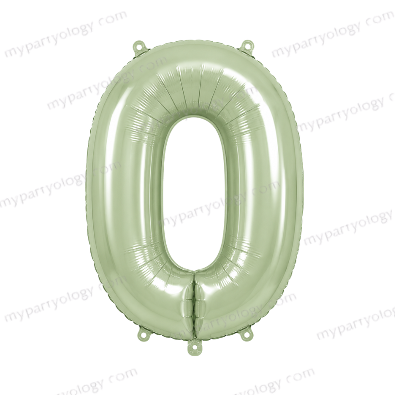 Sage Green Number Balloons (40 inch) - Image 2