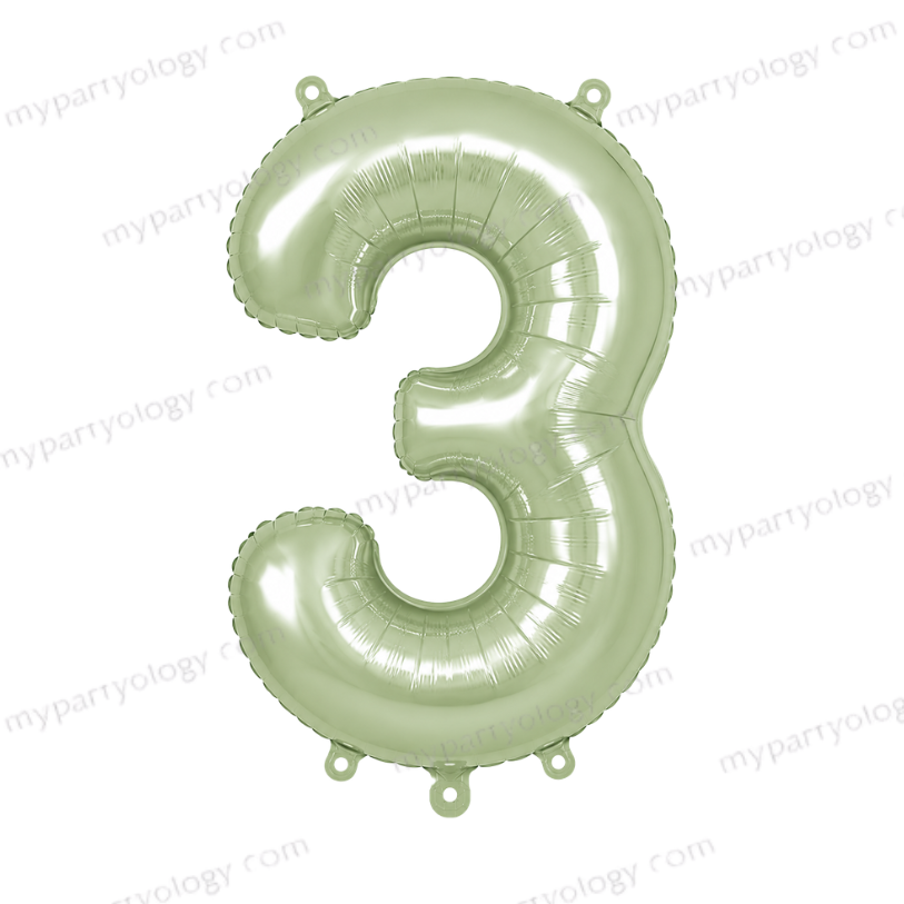 Sage Green Number Balloons (40 inch) - Image 5