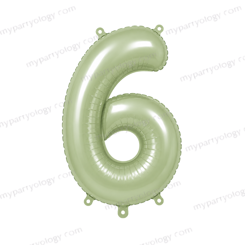 Sage Green Number Balloons (40 inch) - Image 8