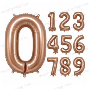 Copper Brown Number Balloons (40 inch)