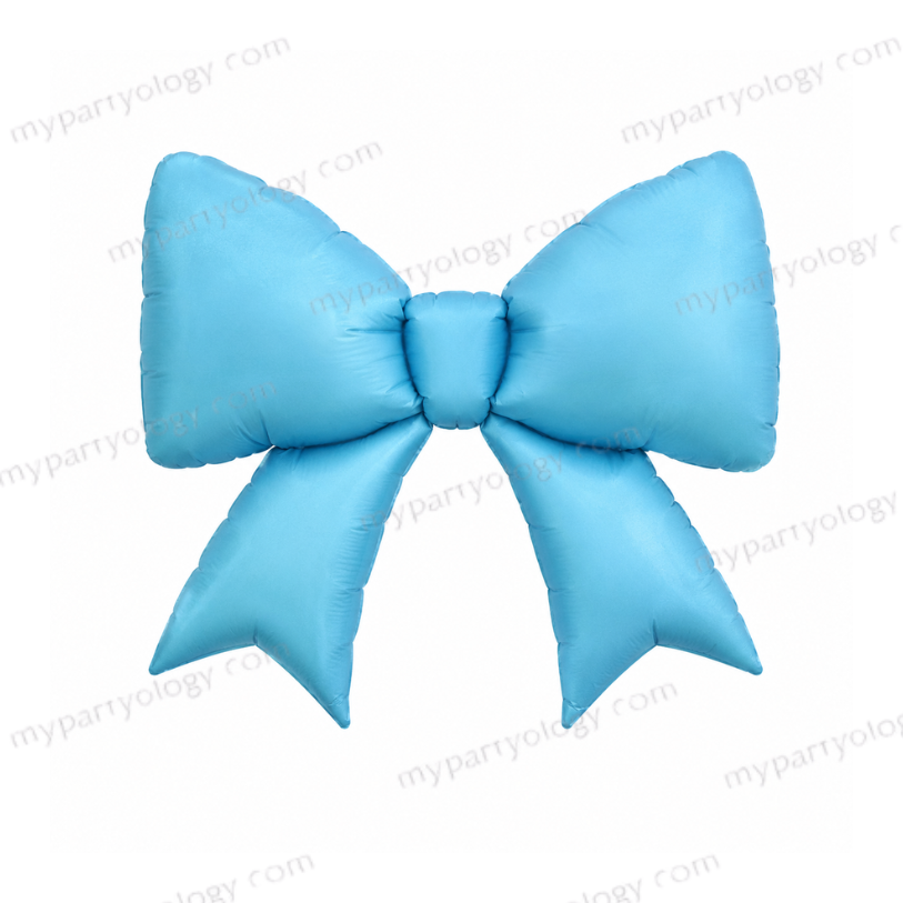 Bow Pastel Blue 39'' Foil Balloon