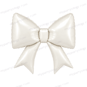 Bow White 39'' Foil Balloon