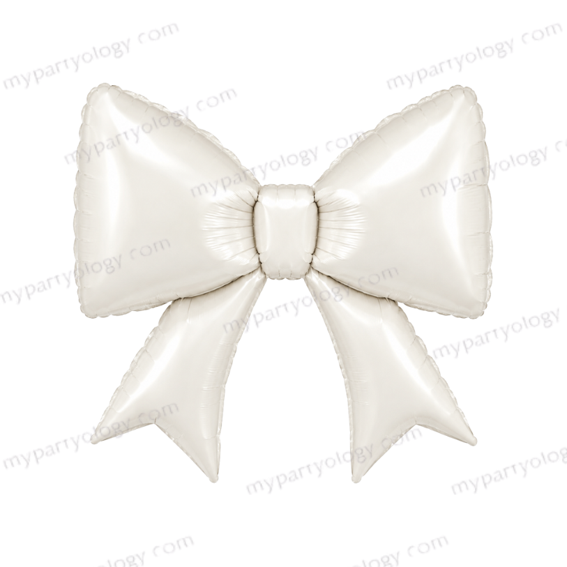 Bow White 39'' Foil Balloon
