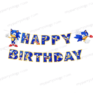 Sonic The Hedgehog Happy Birthday Paper Banner
