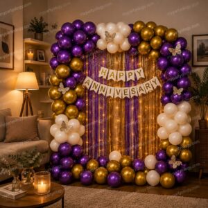 Happy Anniversary Wall Balloon Decoration
