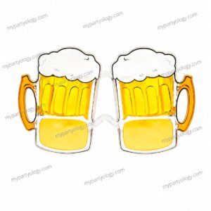 Beer Mug Gold Fancy Goggles (Pack of 1)