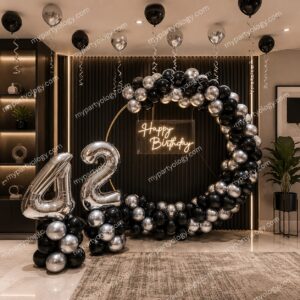 Happy Birthday Classic Balloon Ring Decoration