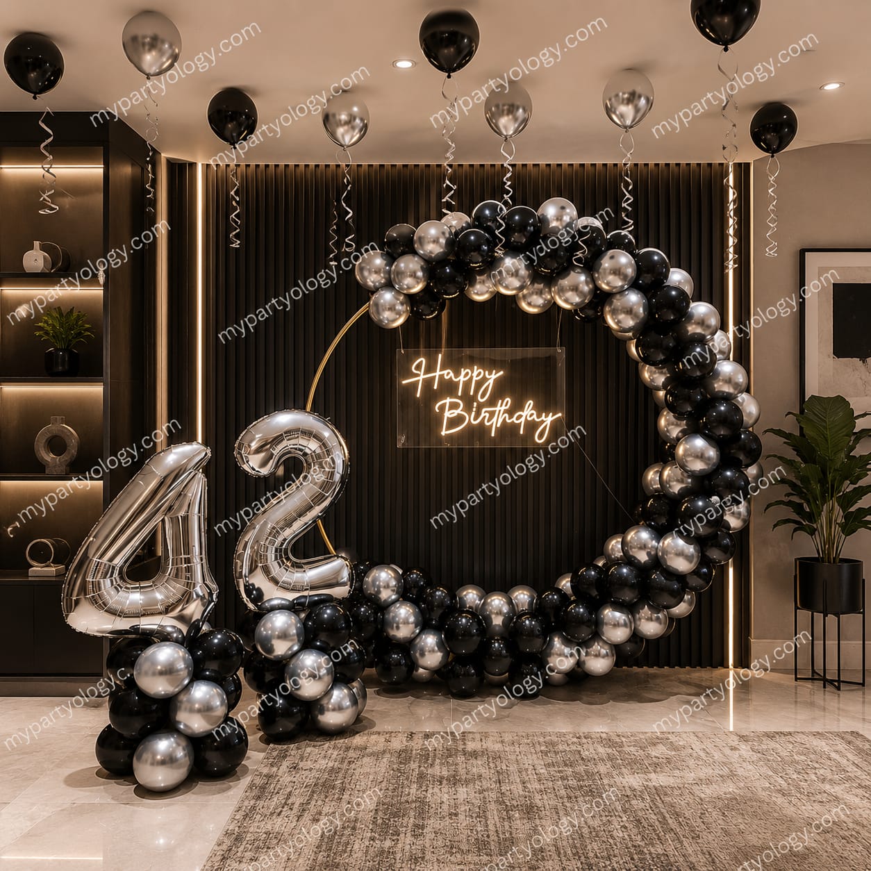 Happy Birthday Classic Balloon Ring Decoration