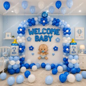 Welcome Baby Its a Boy Balloon Room Decoration