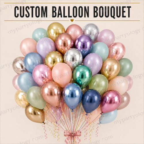 Custom Latex Balloon 12" Helium Bouquet (Pack of 12)
