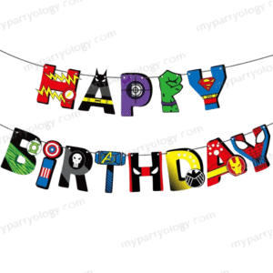 Superhero Happy Birthday Paper Banner