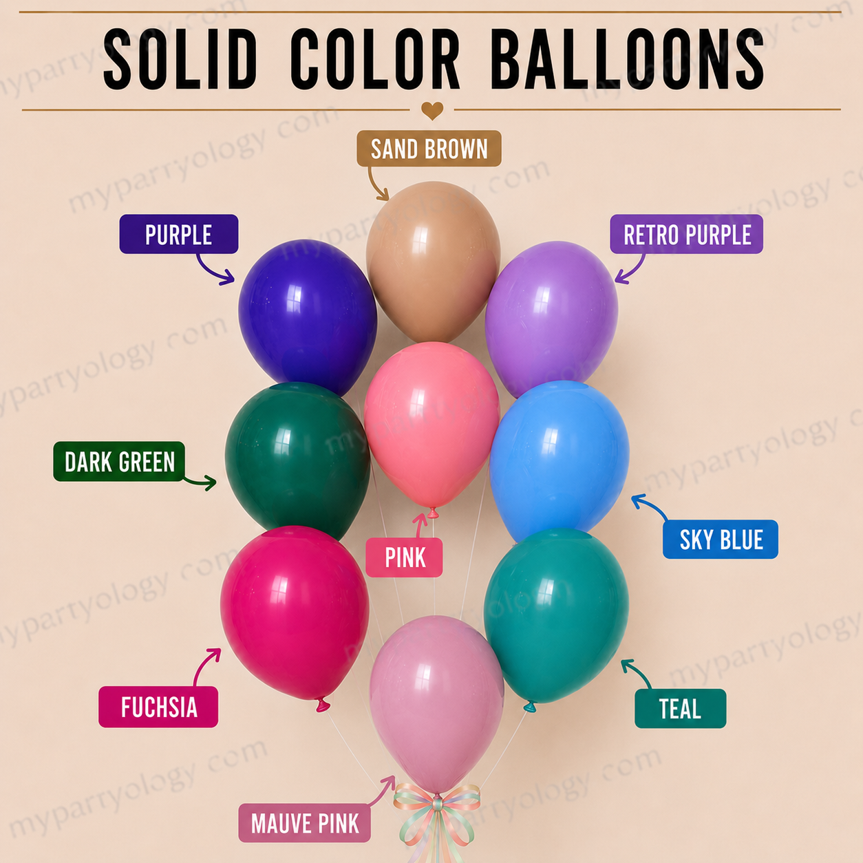 Custom Latex Balloon 12" Helium Bouquet (Pack of 12) - Image 9