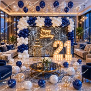 Exclusive 21st Happy Birthday Balloon Decoration