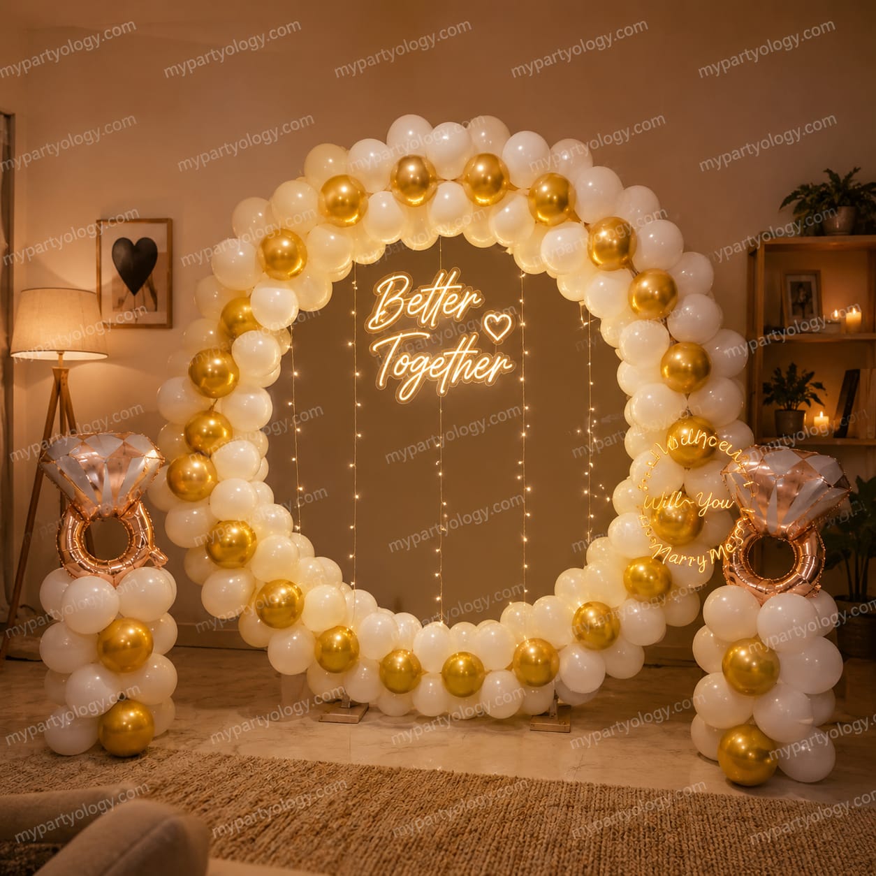 Anniversary/Proposal Ring Balloon Decoration
