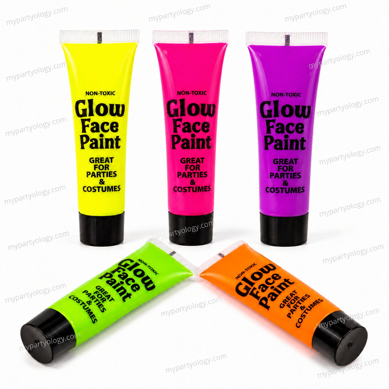 Assorted Coloured Glow Paint Tubes (Pack of 1)