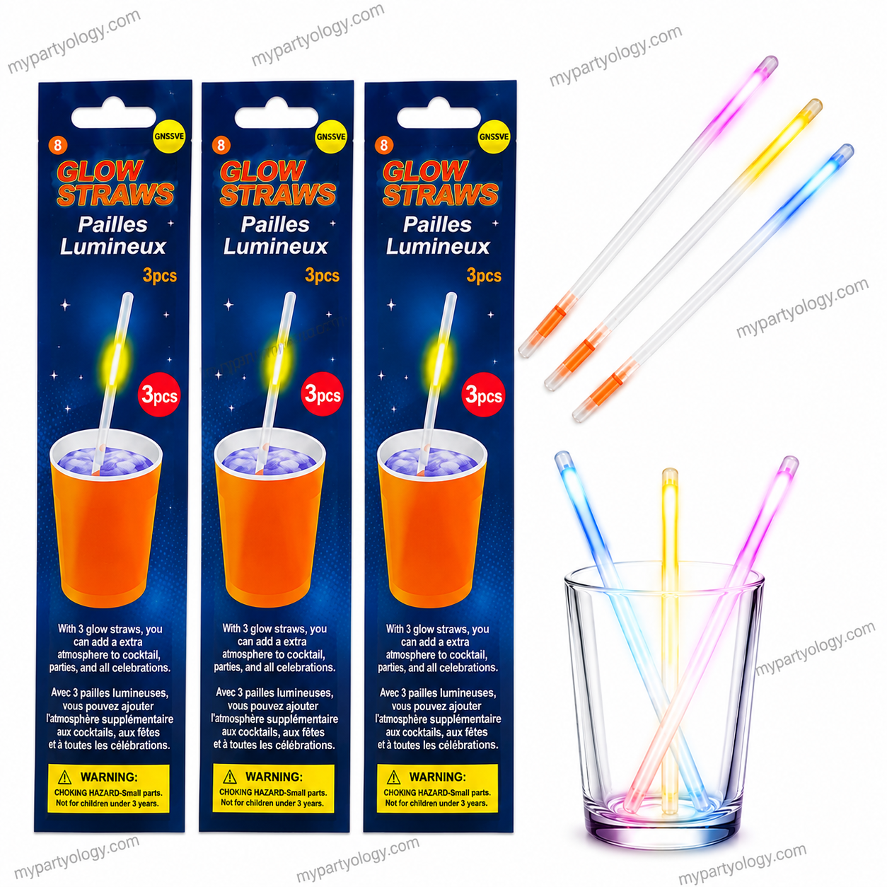 Glow In The Dark Drinking Straws - Image 2