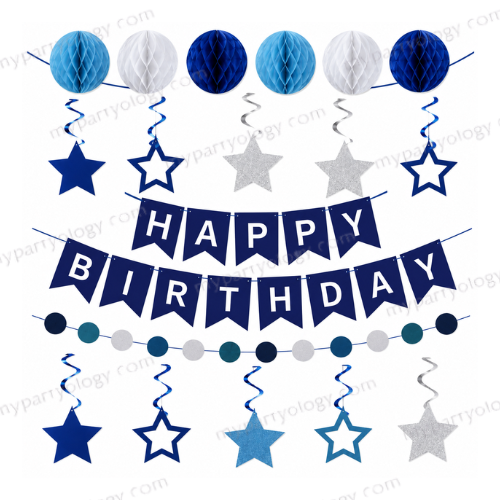 Party Decoration Set Blue (Pack of 20)
