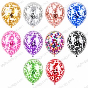 Confetti 12" Assorted Colour Balloons (Pack of 5)