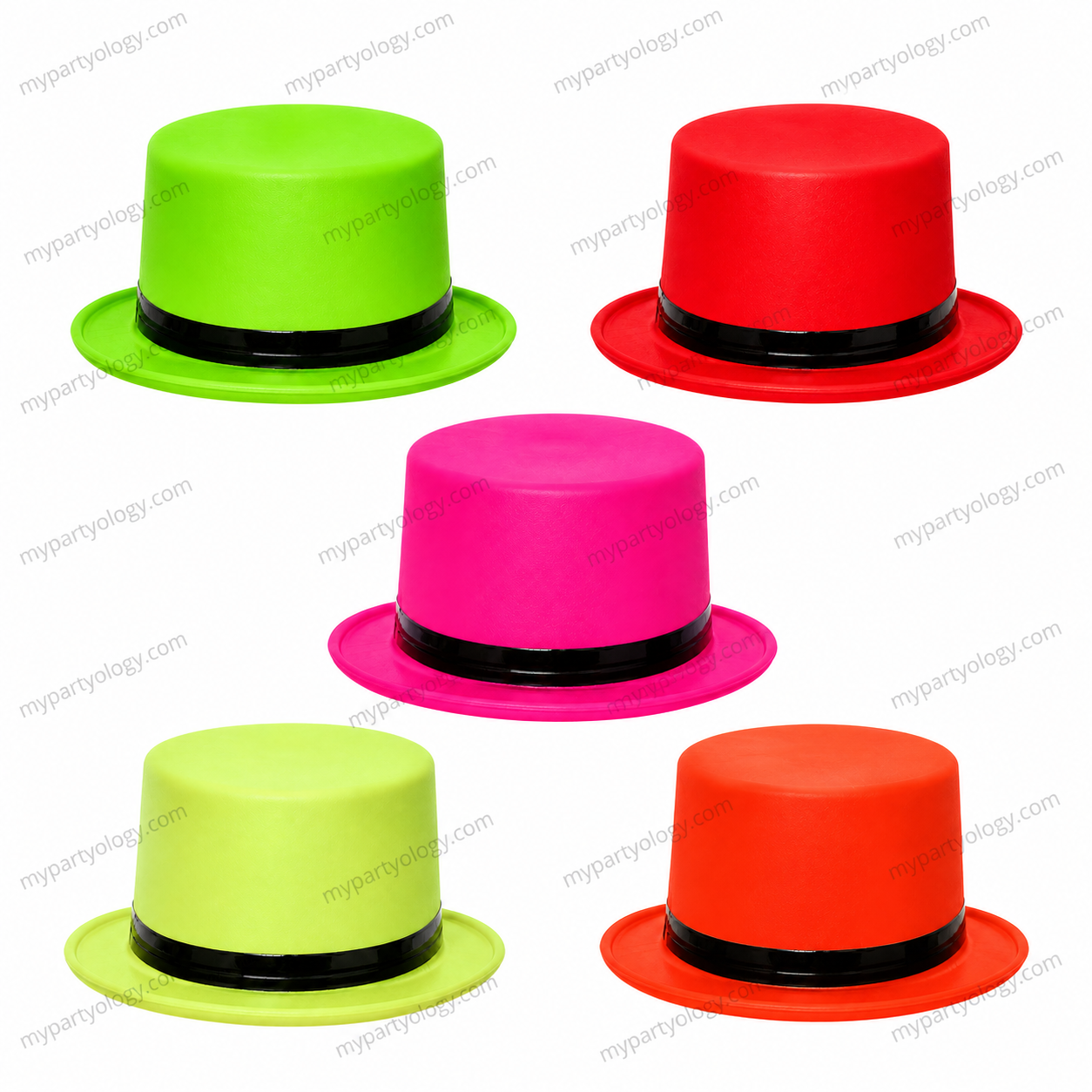 Assorted Neon Top Hats ( Pack Of 1 )