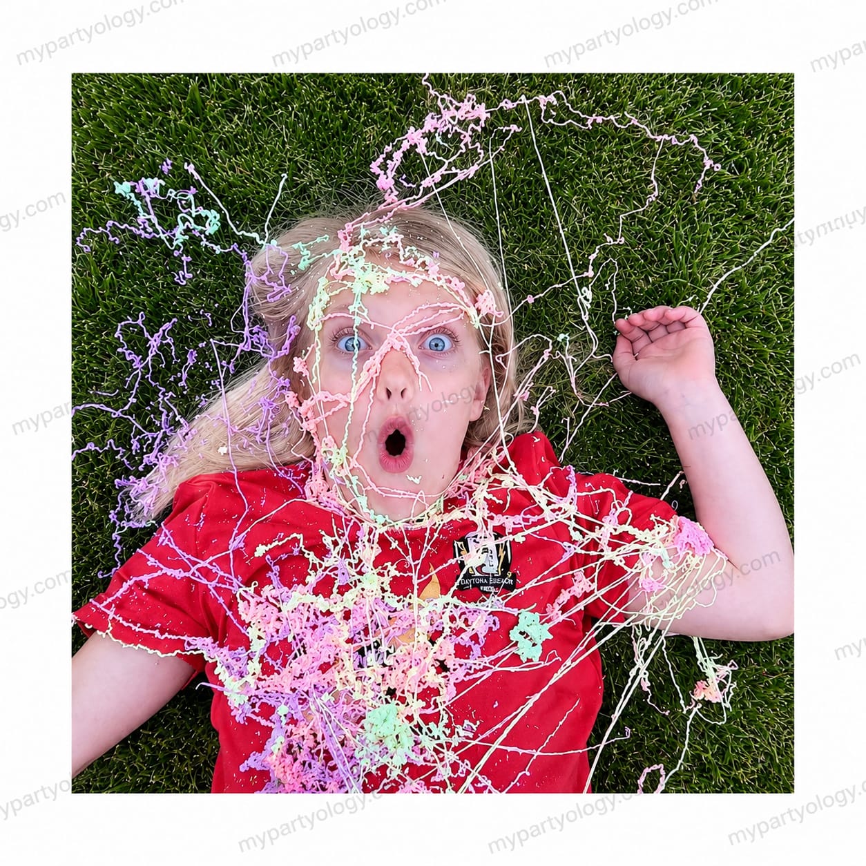 Assorted Coloured Ribbon Spaghetti Spray (Pack of 1) - Image 2
