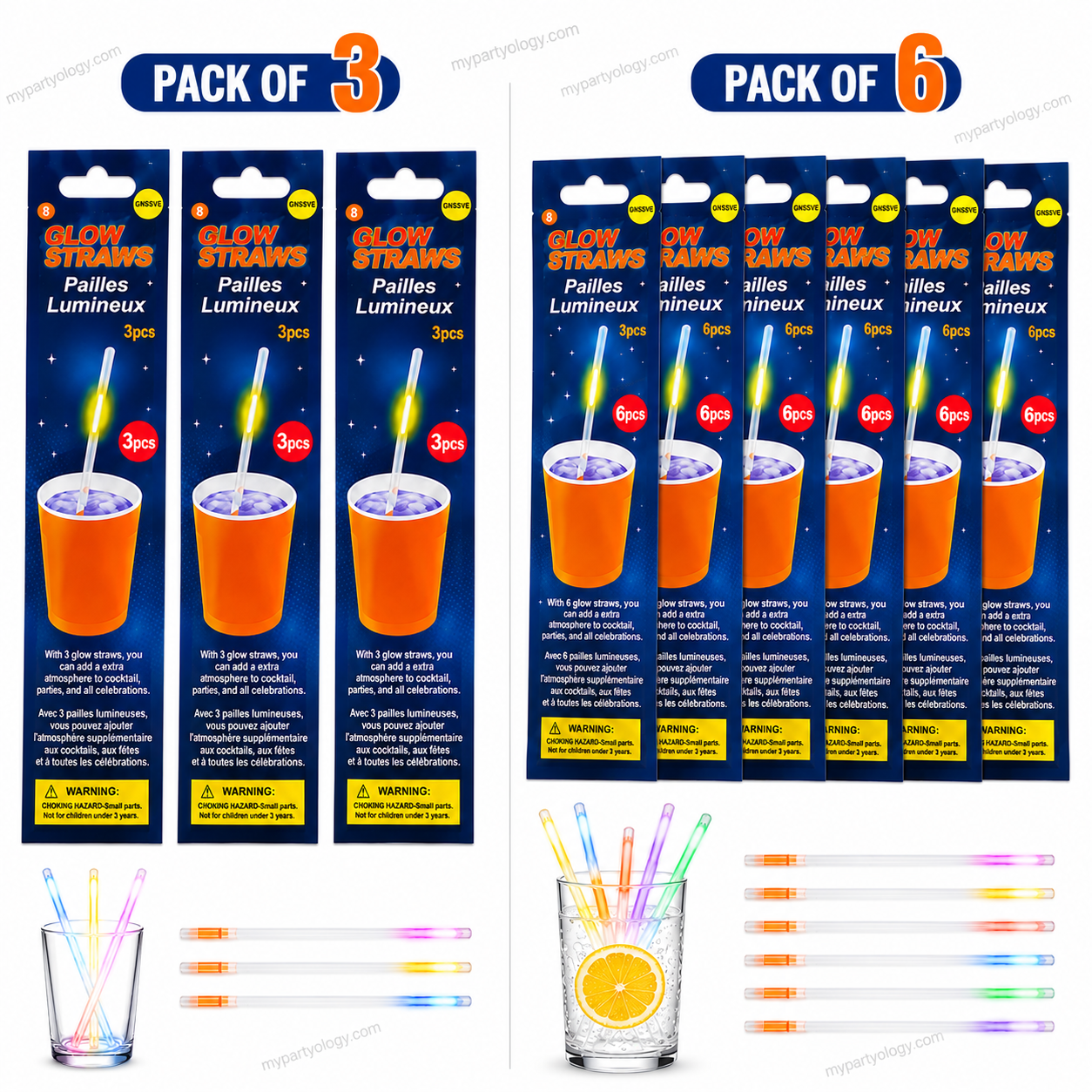 Glow In The Dark Drinking Straws