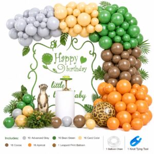 Happy Birthday Jungle Safari Theme Balloon Decor Pack (Pack of 83)