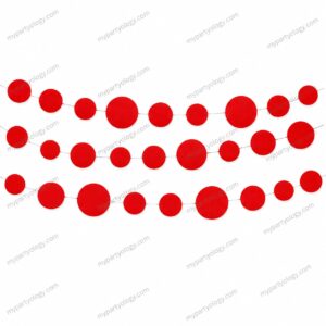 Red Paper Dot Garland 1 /pkt