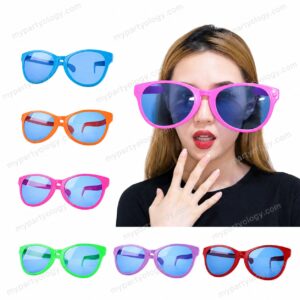 Assorted Coloured Jumbo Oval Plastic Fancy Goggles (Pack of 1)