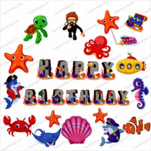 Happy Birthday Under the Sea Decoration Kit