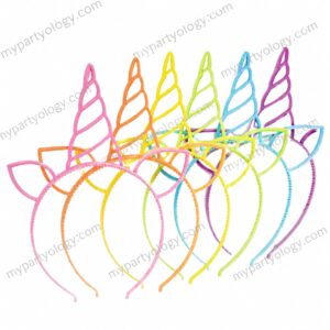Unicorn Plastic Assorted Colours Headband (Pack of 1)
