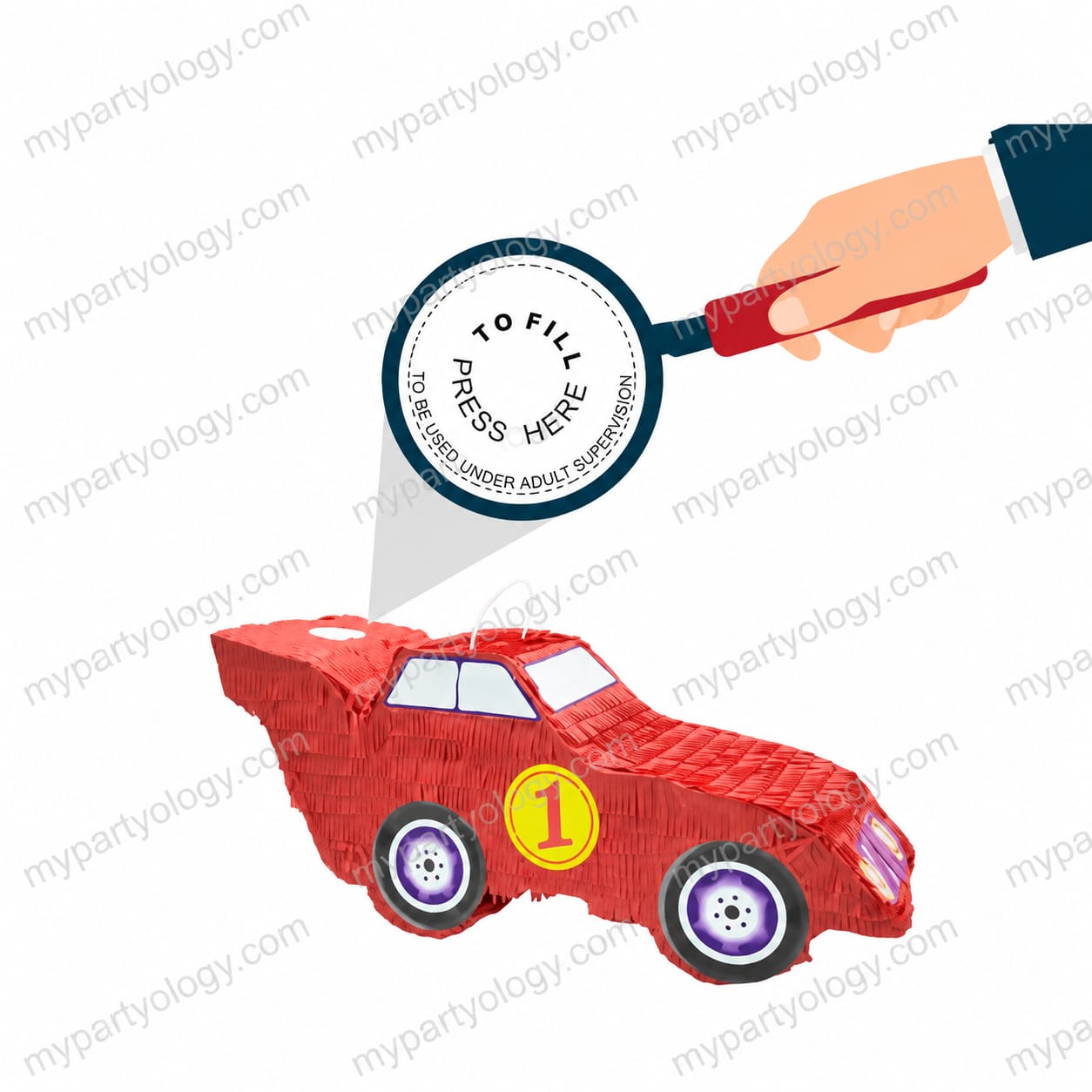 Red Racing Car Pinata - Image 6