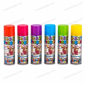 Assorted Coloured Ribbon Spaghetti Spray (Pack of 1)