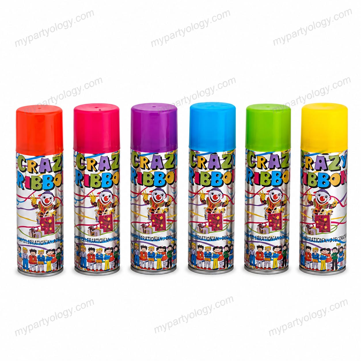 Assorted Coloured Ribbon Spaghetti Spray (Pack of 1)