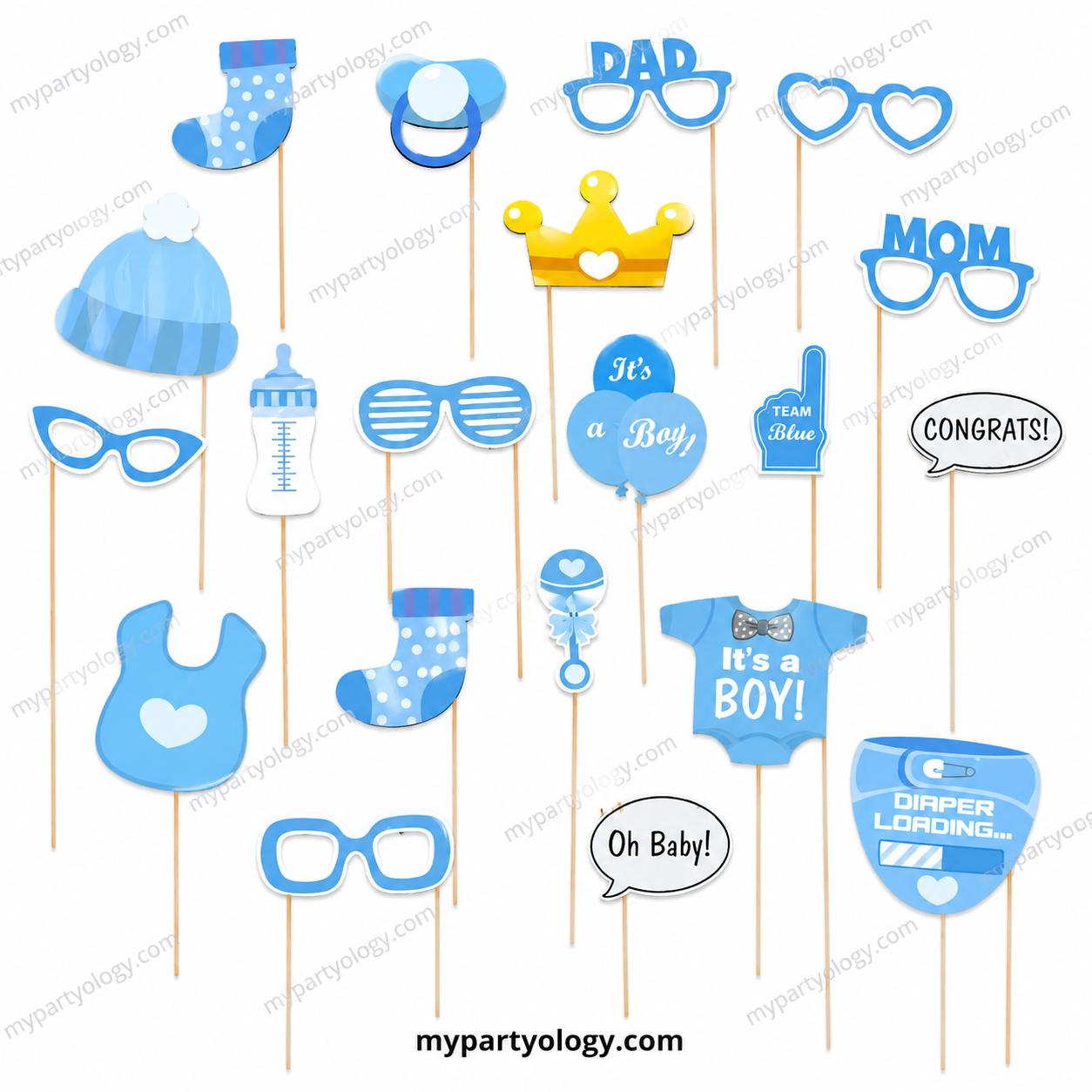 Cute Blue Baby Boy Theme Photoprops