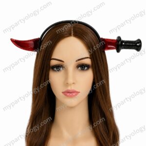 Red Dripping Blood Plastic Knife Through Head Headband
