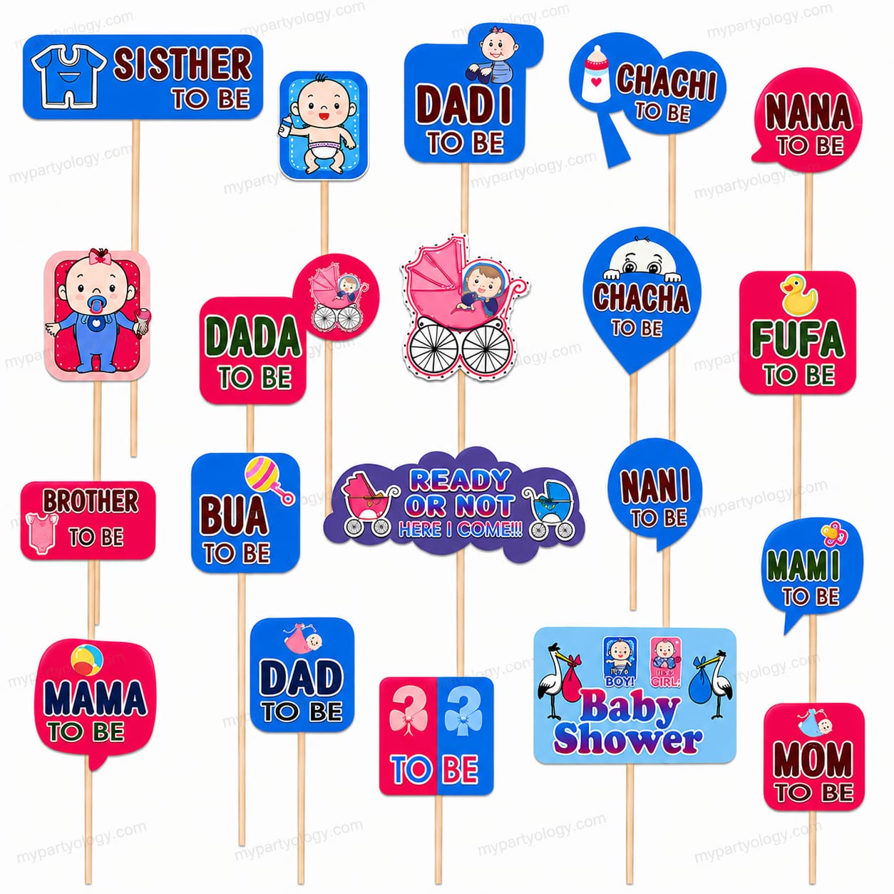 Baby Shower 2 Photoprops (Pack of 20)