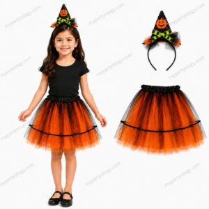 Pumpkin Witch Tutu Costume Set (Pack of 2)