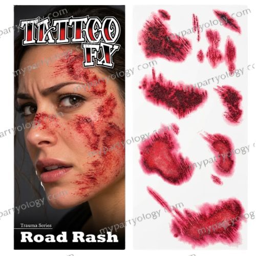 Bloody Face & Body Scar Tattoos